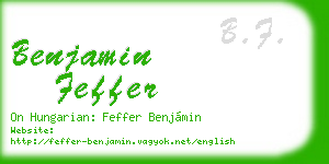 benjamin feffer business card